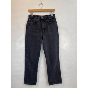 Reformation High Rise Straight Leg Jean Size 27 Cotton Tencel Seattle Wash Black